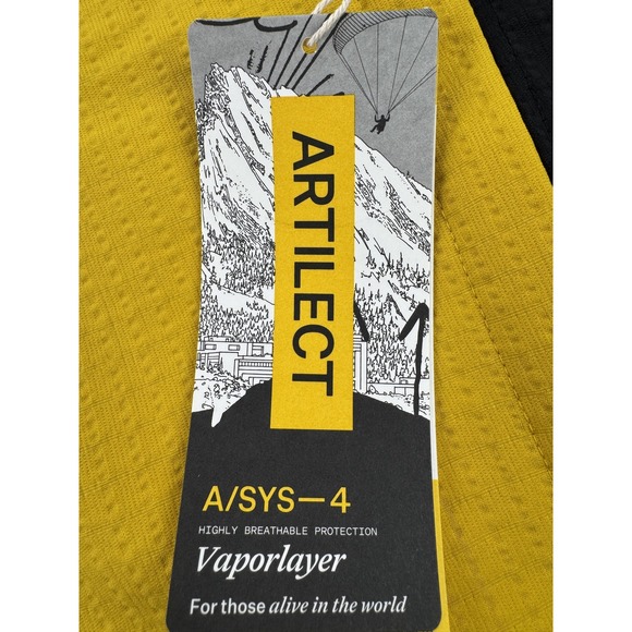Artilect VaporLayer Jacket Mens XL Yellow Black M-Intersect Doubleweave Hooded - Picture 3 of 16
